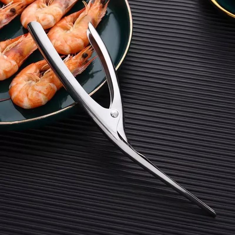 Stainless Steel Shrimp Peeler Prawn Kitchen Appliance Line Cutter Cleaning Shrimp Line Fishing Lobster Seafood Kitchen Tools