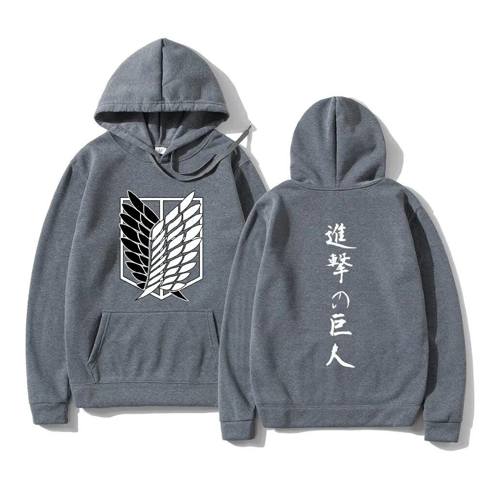 Attack on Titan Hanorace de modă unisex Hanorace cu glugă cu glugă unisex Anime japonez Pulovere Topuri Shingeki No Kyojin Haine cu glugă unisex