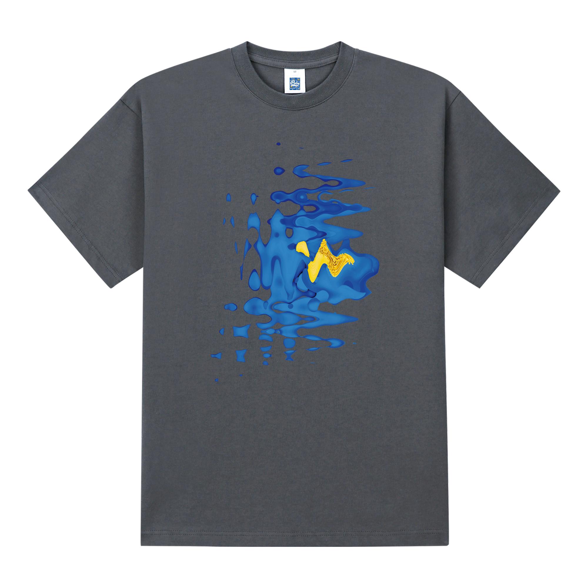 Radineo Wave Flower Short Sleeve T-Shirt Gray S