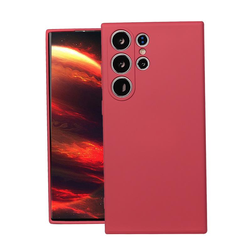Samsung A17S24Ultra liquid silicone mobile phone case Samsung S23 lens all-inclusive soft case anti-drop protective case