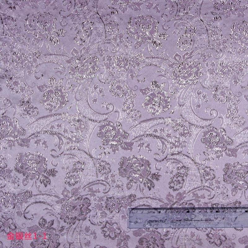 Gold Silver Thread Plant Woven Fabric Hidden Patterns Luxurious Flowers for DIY Hanfu Dress Weskit Shirts Suits