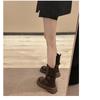 Women S British Style Martin Boots Thick Sole Short Boots Black Brown Autumn