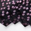 1m*1.4m Black Purple Color Chiffon Fabric African Lace Crepe Printing Polyester Fabric for DIY Clothing Dress