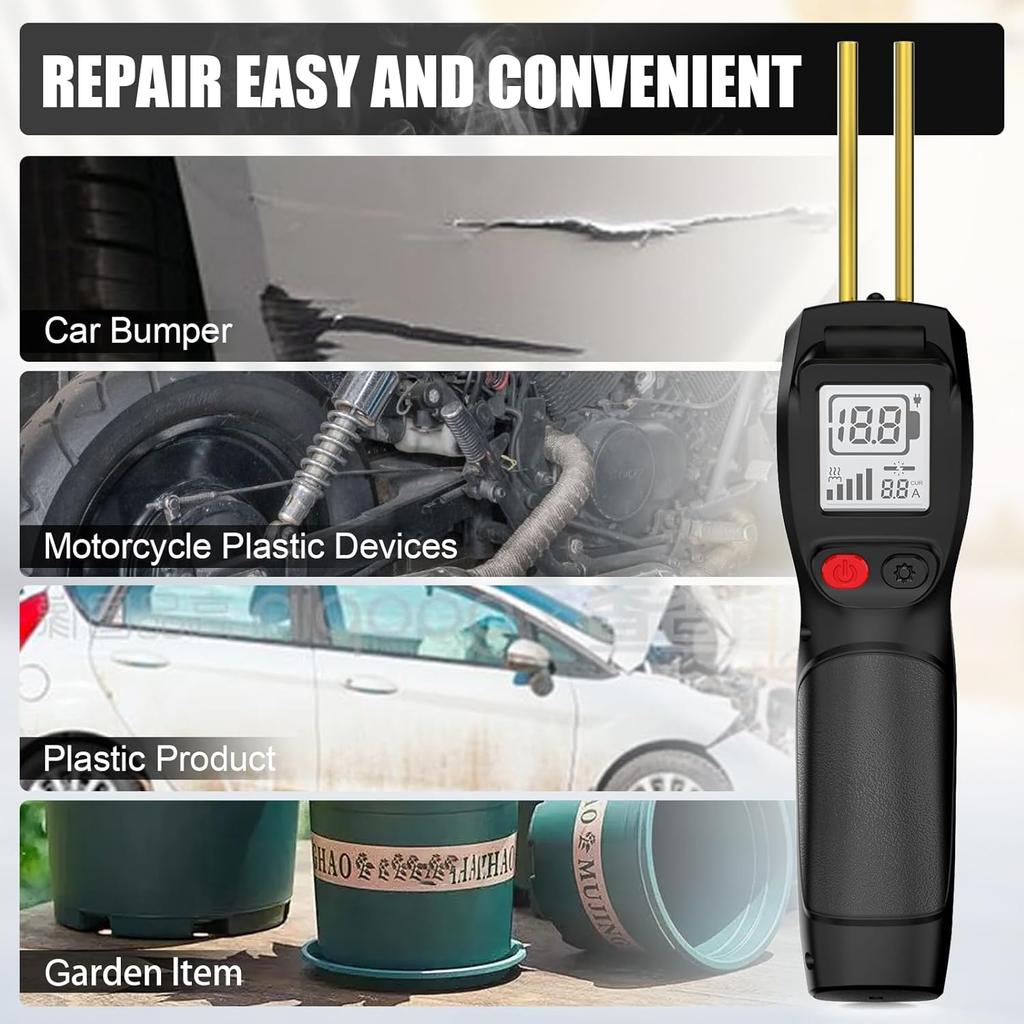 Cordless Plastic Welder Kit,Fast 3-Second Heat To 750°C, with Type-C Charger for Car Bumper Repair