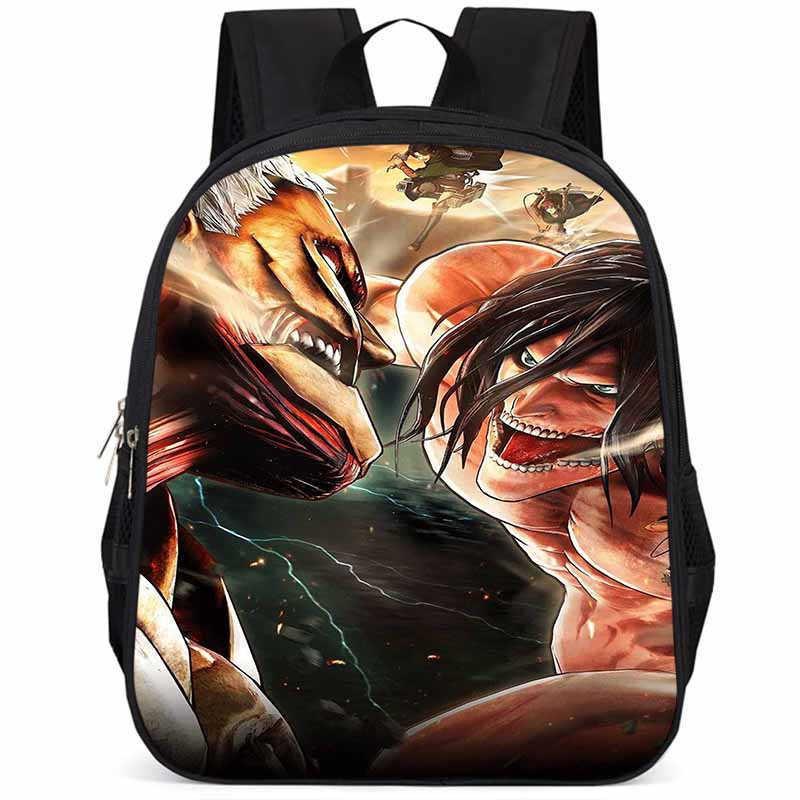 Durable Attack On Titan Backpack For Elementary Students 15 Inch Large Capacity