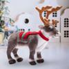Kerst Rendier Pluche Ornament Realistisch Staand Zacht Rendier Speelgoed voor Huis Thanksgiving Feesttafeldecoratie