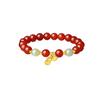 Pendant Red Agate Bracelet, Beaded Bracelet for Good Wish