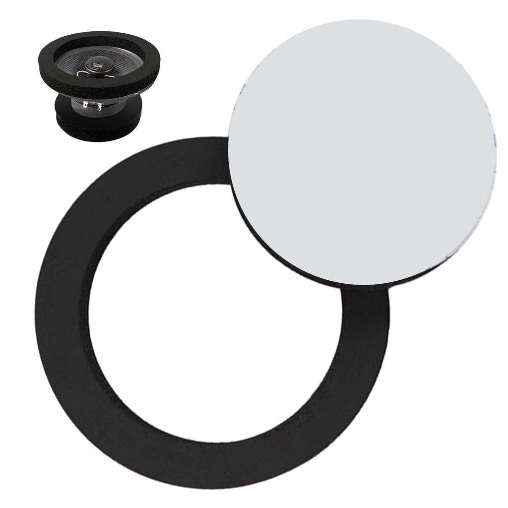 6.5 Inch Car Speaker Ring Bass Speakers Sound Self Adhesive Insulation Ring Car Stereo Audio Speaker Foam Rings Bass Blockers