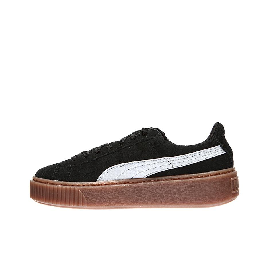 Puma Suede Platform Jr Snake - Black Gum Kids Sneakers White 363906-02
