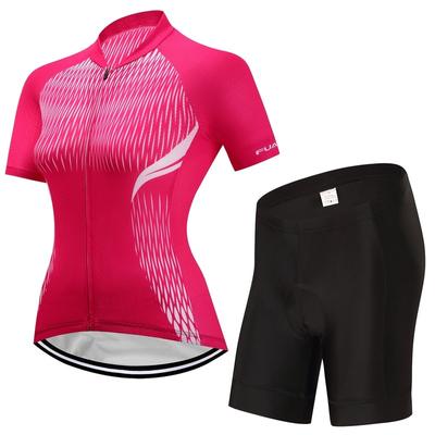 Summer Short Sleeve Riding Bicycle Cycling Clothing Set Women Sport Jerseys Suits Bicycle Clothes Suit Race Bicycle Wear Tights