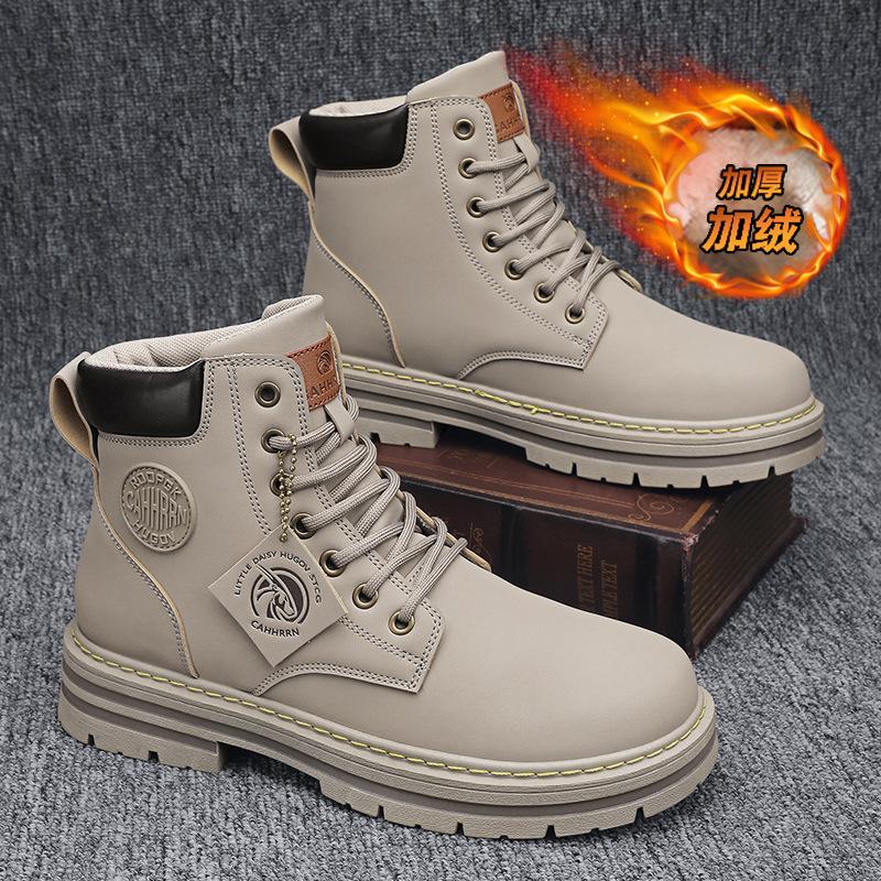Luxury Brands Riding Boots Walking Shoes for Men Outdoor Boots Men's Ankle Boots Winter New High Top Casual Shoes Classic Design