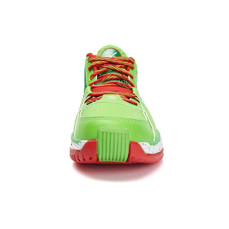 Li Ning Wade Fission 2.5 Mittelhohe Basketballschuhe Unisex Grün Rot ABFK031-4