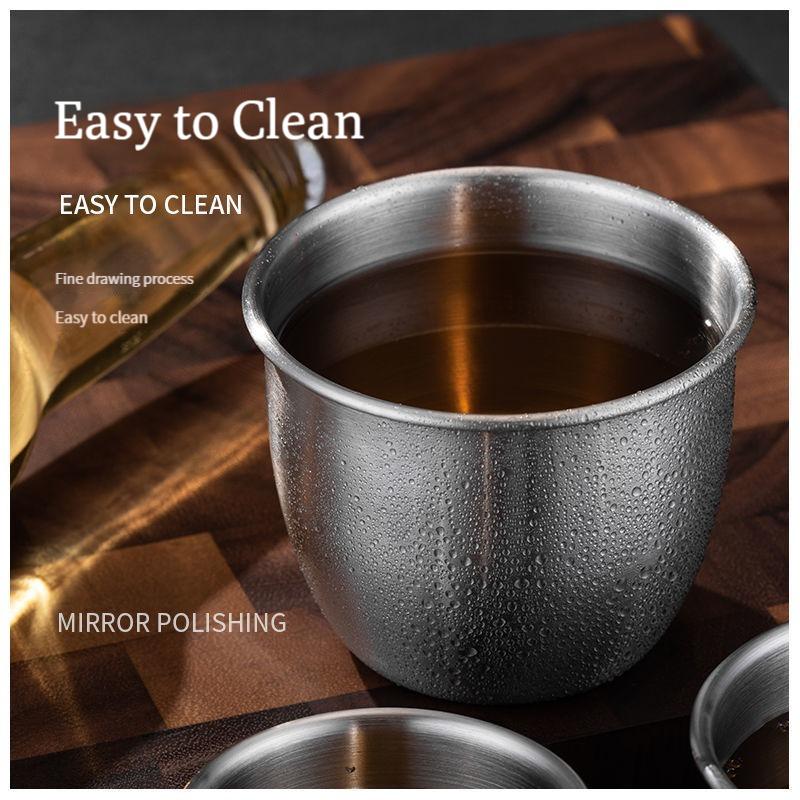 Thickened Stainless Steel Beer Mugs Outdoor Camping Western Coffee Cup Single Layer Cold Drink Water Cups for Home Restaurant