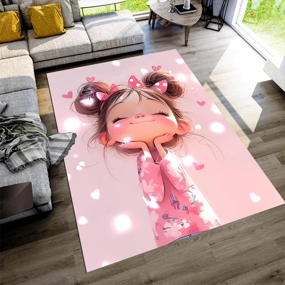 Floral Ballerina Dance Area Rug Perfect for Bedrooms Entryway Dormitory Hallway Anti-slip Rug Decorate Offices Perfect Gift for Women/Men