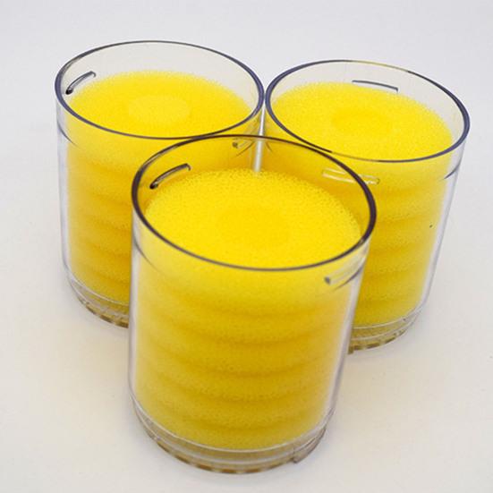 Filterschwamm, dicker, starke Adsorptionskraft, universeller, runder, gelber Aquarium-Filterschaum