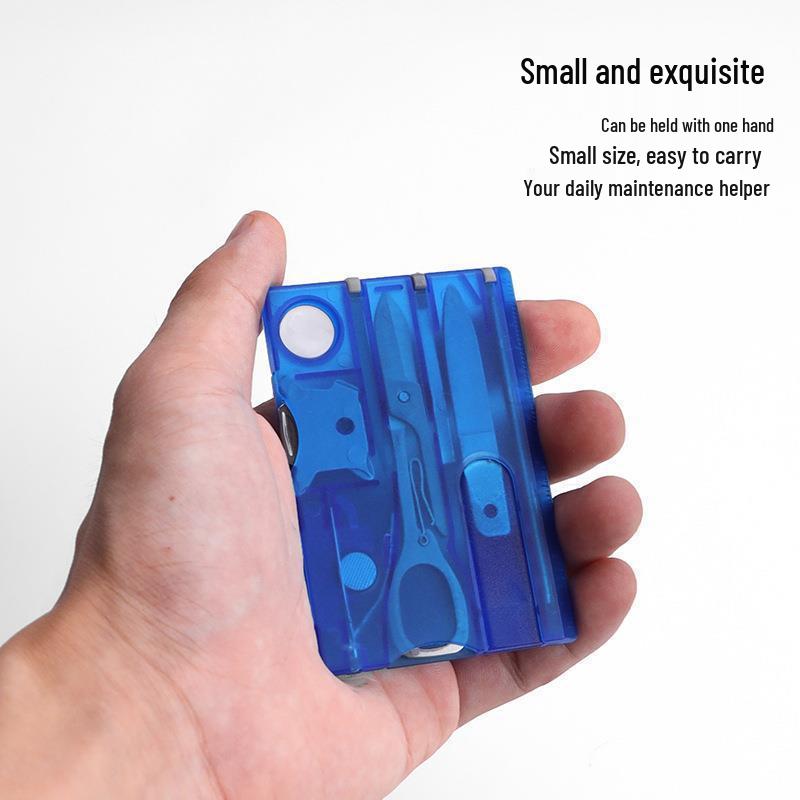 8-in-1 Portable Multi-Tool Card: Letter Opener, Screwdriver & More