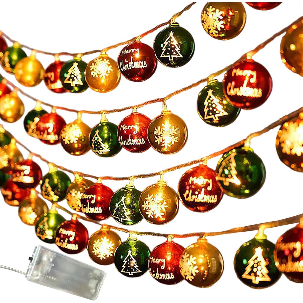 1.5M 10-Light Christmas String Lights for Holiday Decorations