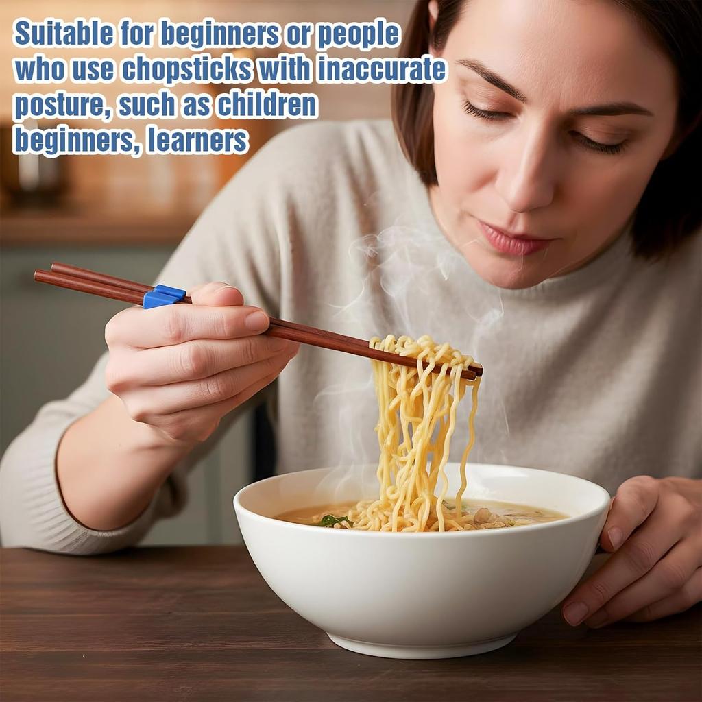 10 Pairs Reble Chopstick Helper, Chopstick Trainers for Beginners, Adult Straining Chopsticks Hinges Connector, Non-Slip Chopsticks Trainer