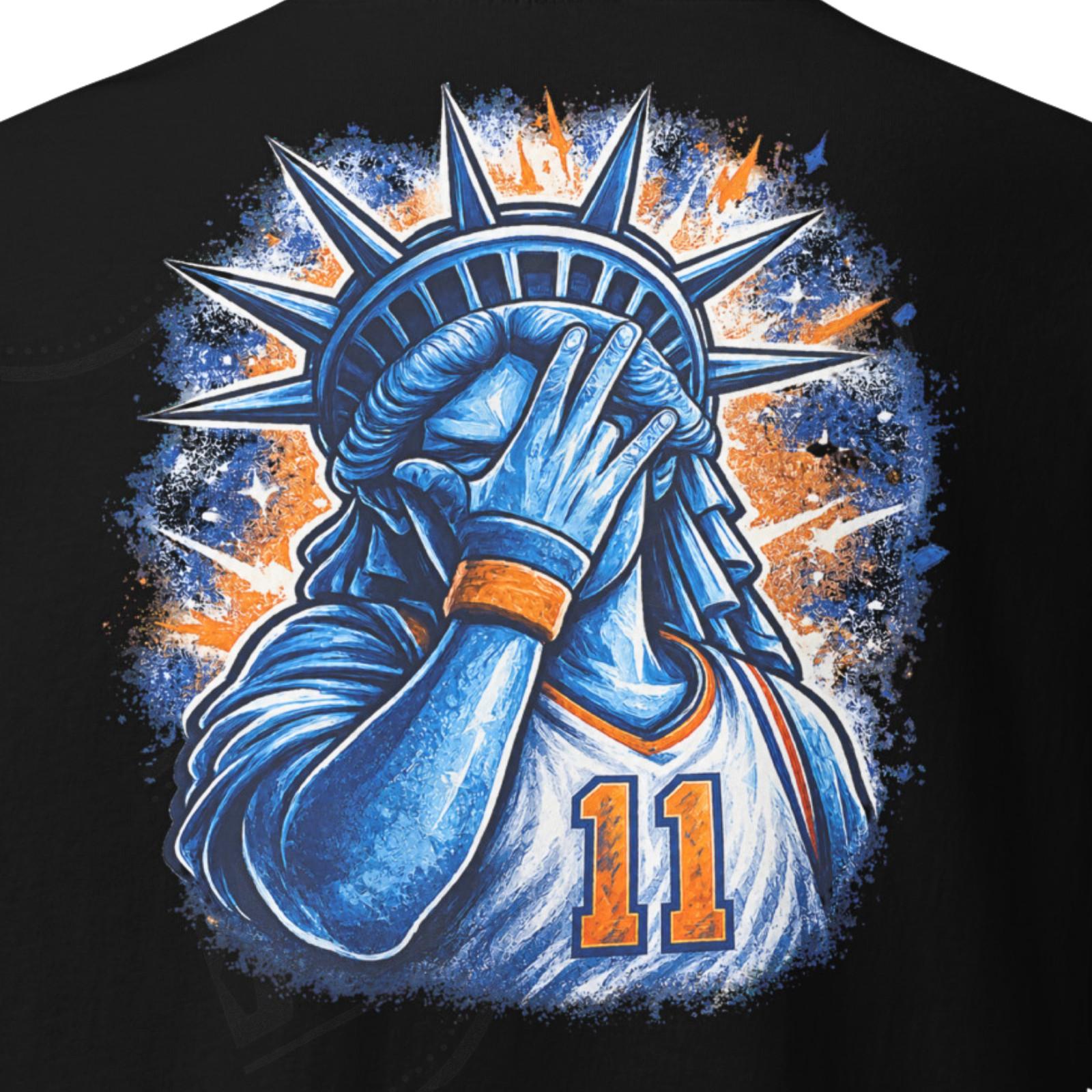 Jalen Brunson Shirt New York Basketball Tee BACK DESIGN Statue of Liberty Tee L