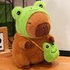 22Cm New Simulation Capibala Shoulder Bag Series Stuffed Plush Toy Cartoon Anime Cute Gift For Children'S Birthday Fun Doll