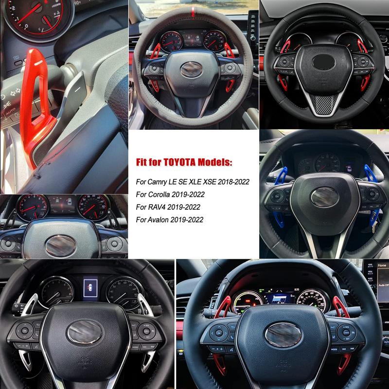 Car Steering Wheel Paddle Shifter Extension Cover Shift Trims for Toyota Corolla Camry RAV4 Avalon