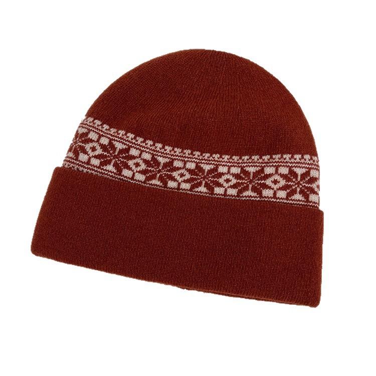 Outdoor Fair Isle Jacquard Knitted Hat Warm Autumn and Winter Ear Protection Woolen Hat Retro Versatile Cold Hat