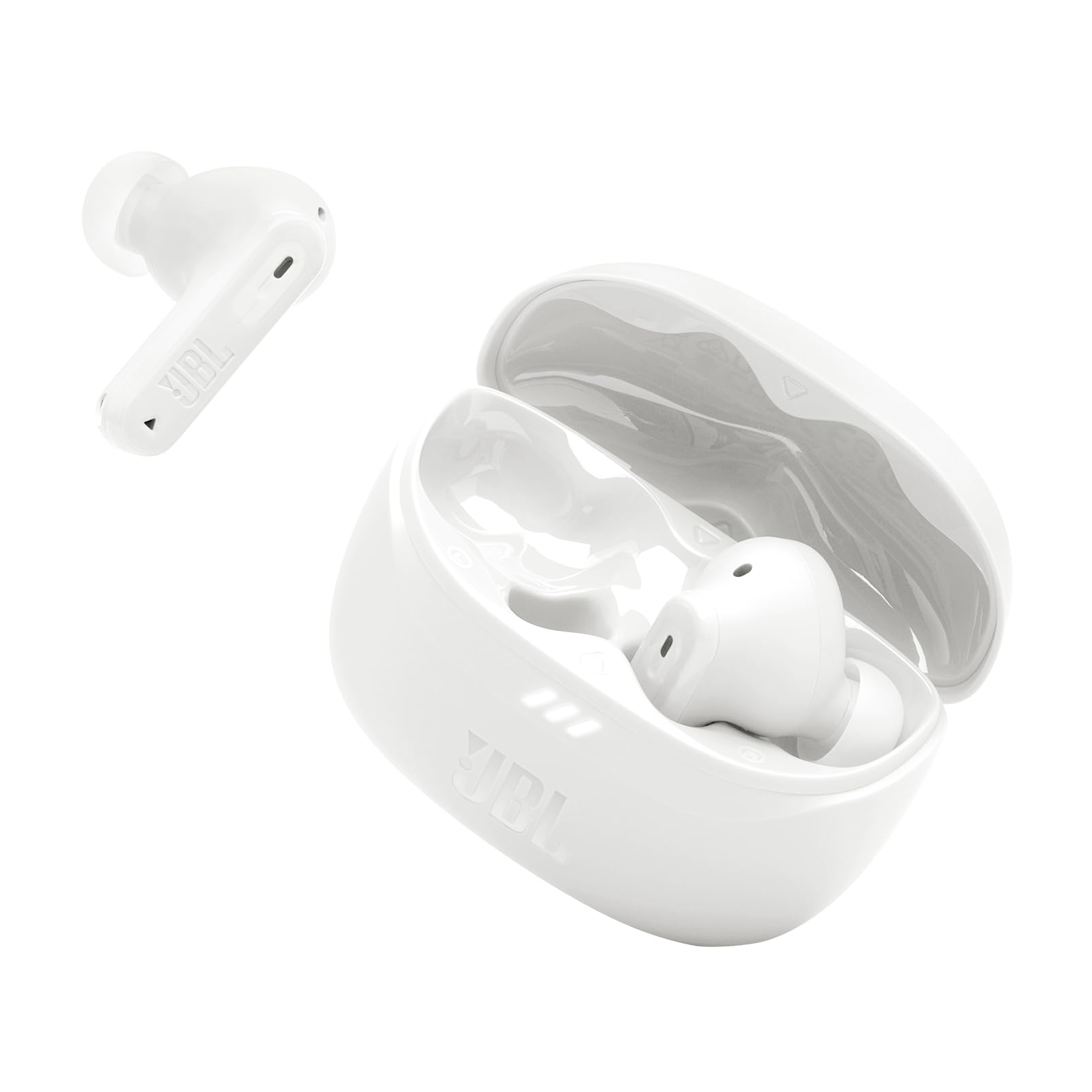 

JBL TUNE BEAM 2 Wireless Earbuds Hybrid Noise Cancellation Water Dust Resistant Multipoint Fast Charging Single Ear App Compatible White