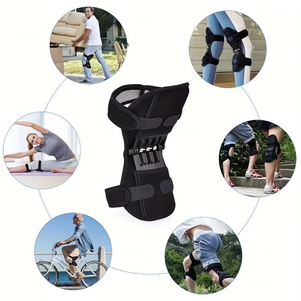 1/2PCS Rebound Spring Knee Protection Boosters Breathable Fixed Booster Support Knee Pads Non-Slip Knee Protector Leg Protection