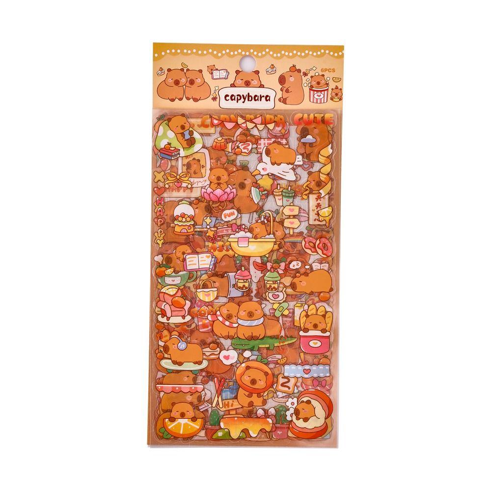Fashion Stacking Capybara Stickers Funny Cartoon Kapibara Sticker  Children