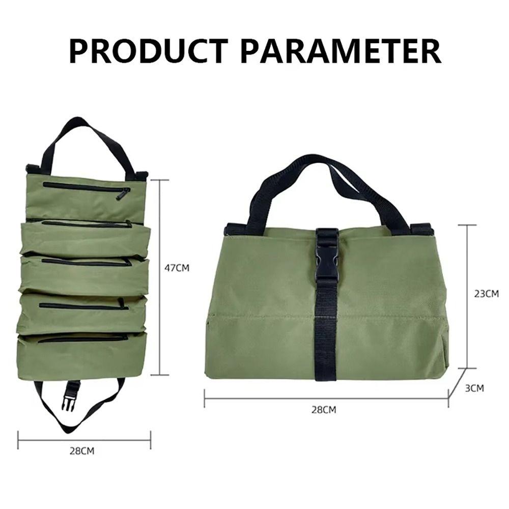 1Pcs Oxford Cloth Hardware Tool Roll Wrench Tool Organizer Bucket Car Automotive Motorcycle