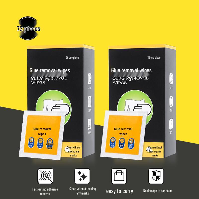 

Newcomer Special: Adhesive Remover Wipes for Household & Car Glass, 2 Boxes