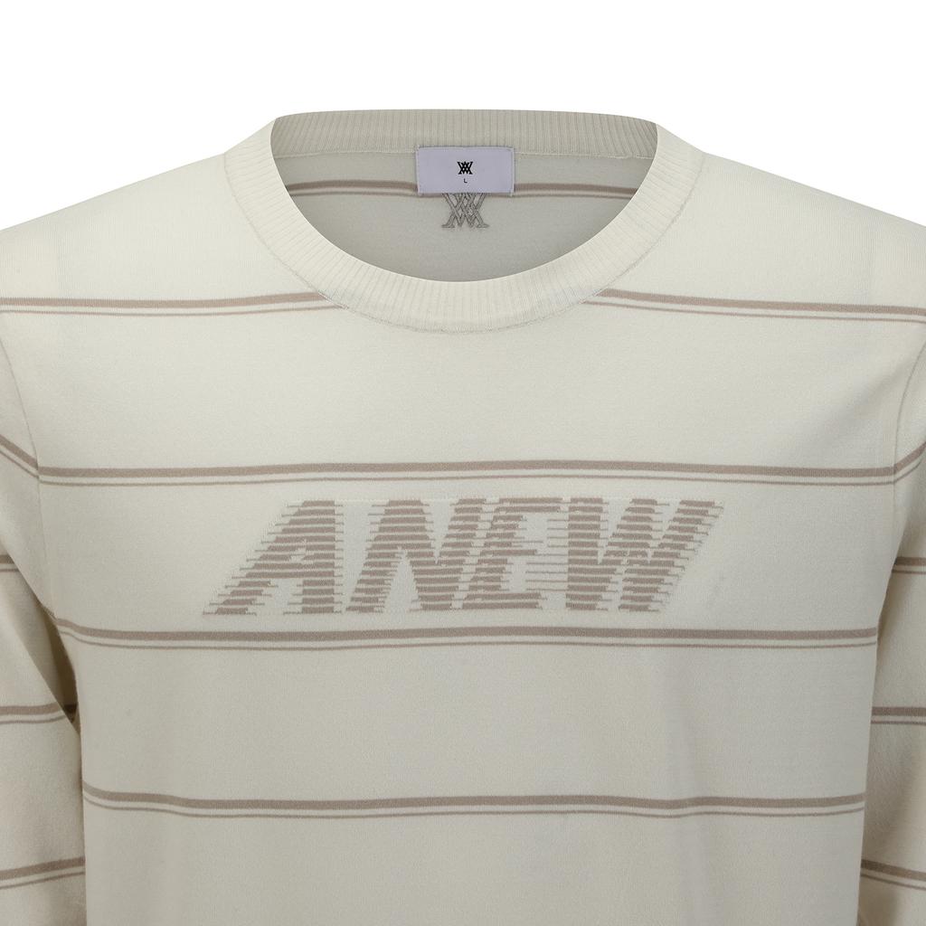 ANEW GOLF Men Stripe Round Sweater_Iv