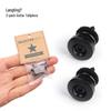 2-Piece Non-slip Wooden Folk Guitar Tailpiece & Concave Electric Bass Tuning Peg with Black Metal Strap Button