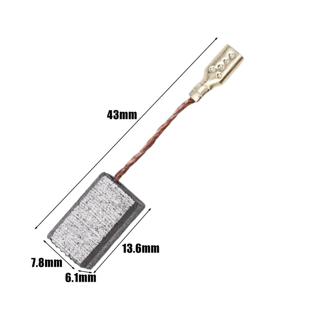 40 Stück/Set Motorkohlebürsten Set Graphit Kupfer Kohlebürsten Für Elektroschlagbohrer Bohrmaschine Winkelschleifer 6x8x14mm