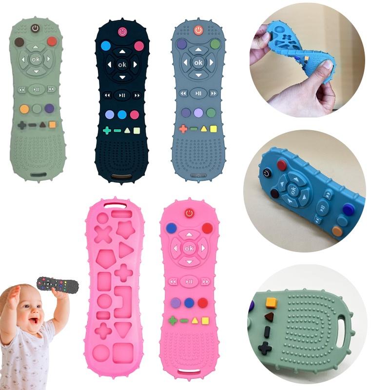 Infant Teething Toy With Colorful Buttons Soft And Chewy Food Grade Silicone 15*5cm