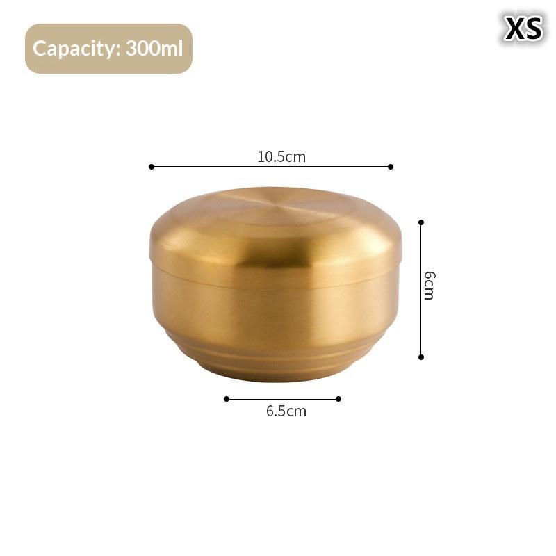 304 Double-layer Stainless Steel Rice Bowl With Lid Soup Rice Bowl Cuisine Home Creative Child Small Bowl Cuisine For Home