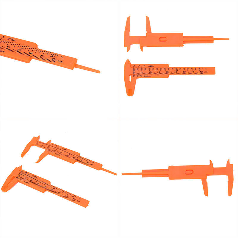 1 Pezzo Mini Righello di Plastica Scorrevole 80mm Calibro a Nonio Strumenti di Misura