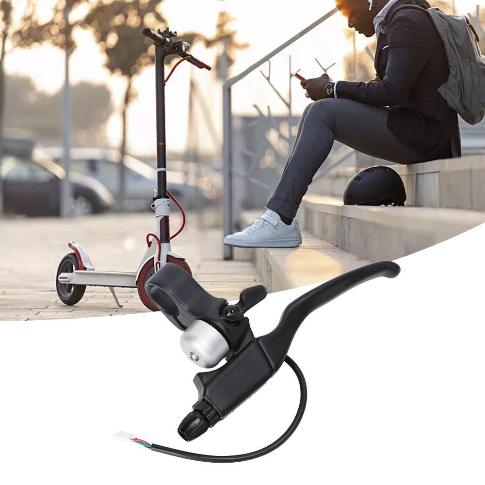 Aluminum Alloy Electric Scooter Handbrake Non Slip Waterproof E-Scooter Brake Lever With Bell Hall Effect Handbrake