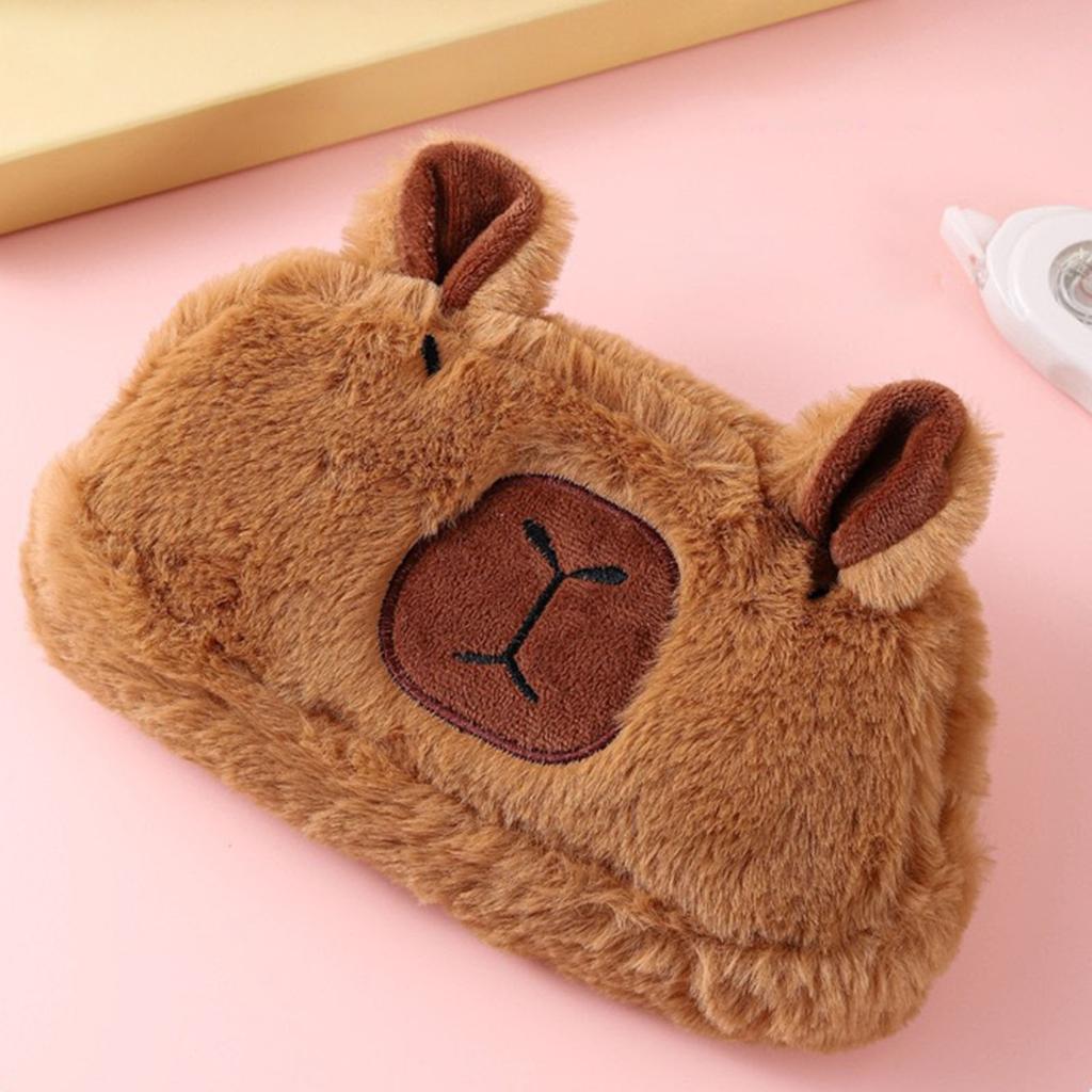 Plush Animal Pencil Case Multipurpose Large Pencil Pouches Light Weight Portable Makeup Storage Bag For School Office