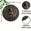 Metal Wall Art Egyptian Pharaoh Goddess Home Decor Hanging Sign Living Room Front Door Halloween Decoration