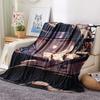 1Pc Cartoon Print Flannel Blanket, High Quality Comfortable for All Seasons, Home Decor, Warmth and Comfort, Perfect for Christmas Birthday Gift