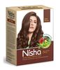 Nisha Nat Henna Poeder voor Haarkleur, Donkerbruine Semi-Permanente Haarkleur, Kruiden Conditionering Haarkleurstof voor Zijdezacht & Glanzend Zacht Haarkleur f