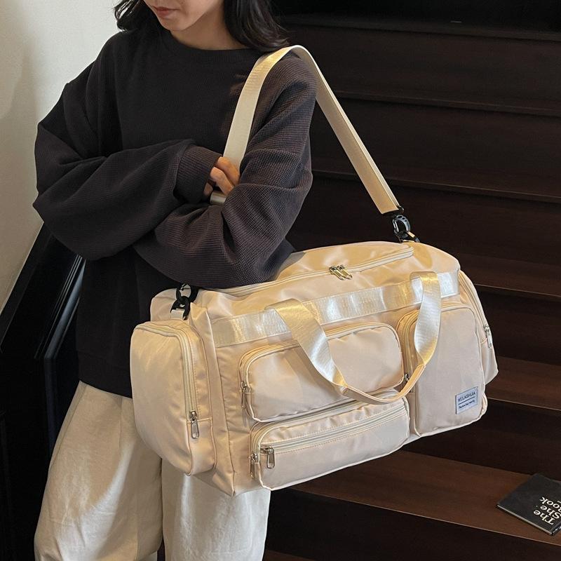 Travel Bag Large Capacity Women's Light Portable Business Travel Luggage Bag Oxford Cloth Dry and Wet Separation Sports Fitness Bag