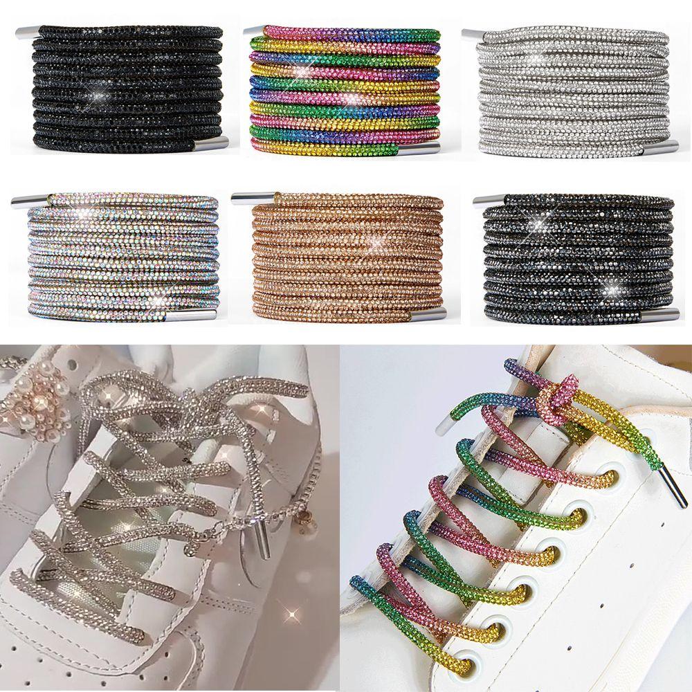 1PC Luxury Cross Braiding Strap Accessories Rhinestone ShoeLaces Bright Strings Shoe Laces Sneakers Laces