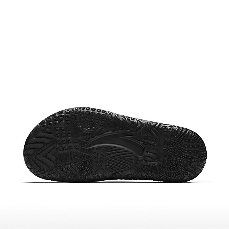 Anta Hela Slide Irving Tribal Printed Toe Cap Slippers Mens Black 112531801-2