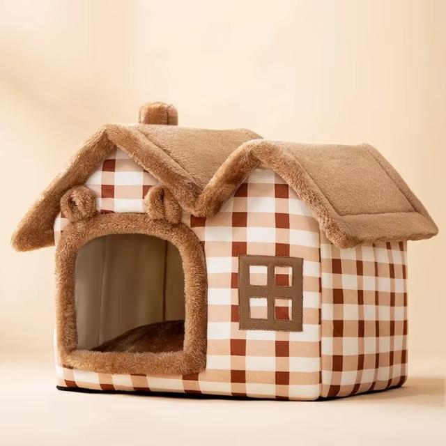 Breathable Warm Plush Pet Bed Houses