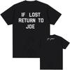 Y2k Oberteil Wenn verloren, bitte an Joe zurückgeben Rotes T-Shirt Joe Jonas T-Shirt Print Baumwolle Hohe Qualität Lässige Lockere T-Shirts Sport Streetwear Unisex