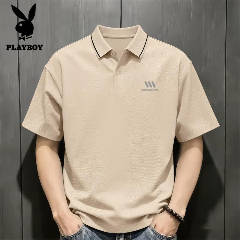 Playboy Men's Casual Short Sleeve Polo Shirt