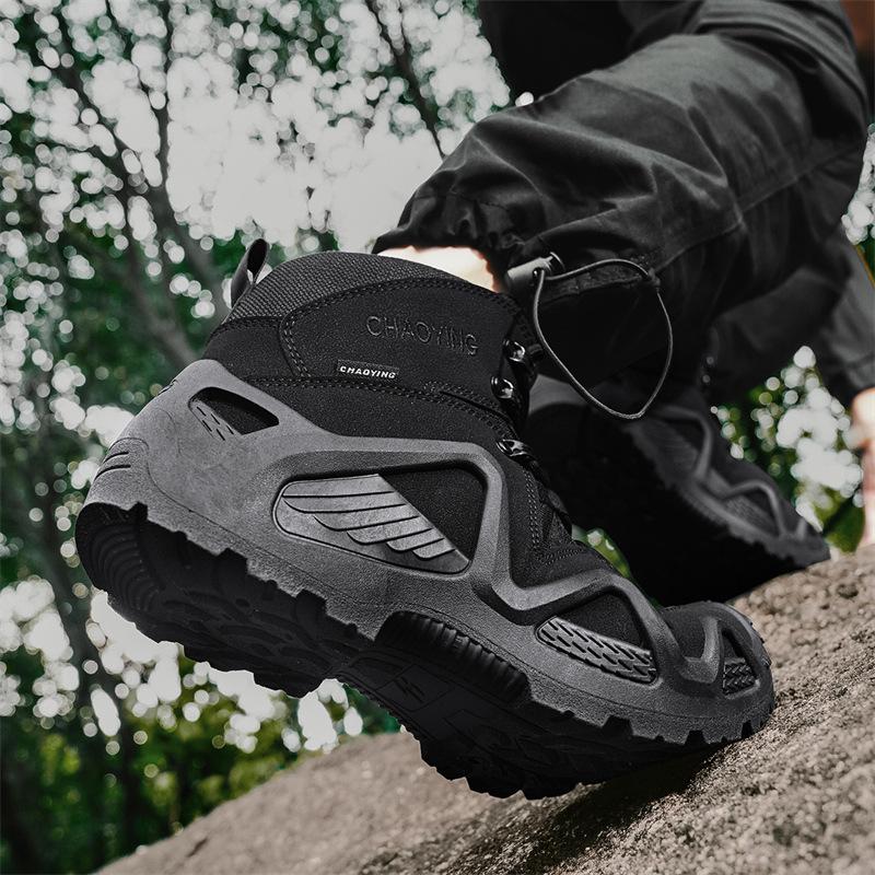 Martin Boots Men's Popular Autumn Outdoor Sports Anti Slip Travel Hiking Shoes Men's Thick Soled Midsole Workwear Shoes