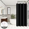 Minimalist Pure Black Shower Curtain, Bathroom Dry and Wet Separation Partition Curtain, Peva Material, Easy To Clean, Comes with Hooks